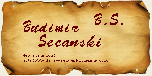 Budimir Sečanski vizit kartica